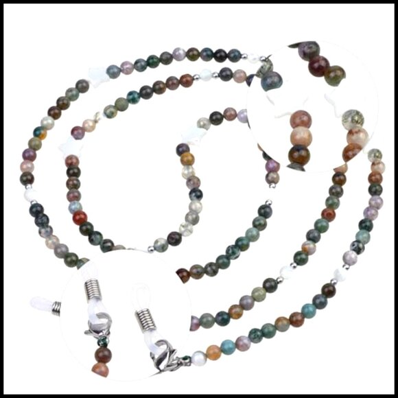 Crystal Beaded Eyeglass Chain Elegant Minimalist Sunglasses Holder Lanyard